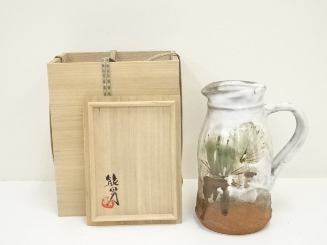 益子焼 菊池晃 油滴天目釉 花入 花生 壺 共箱 宗 sou